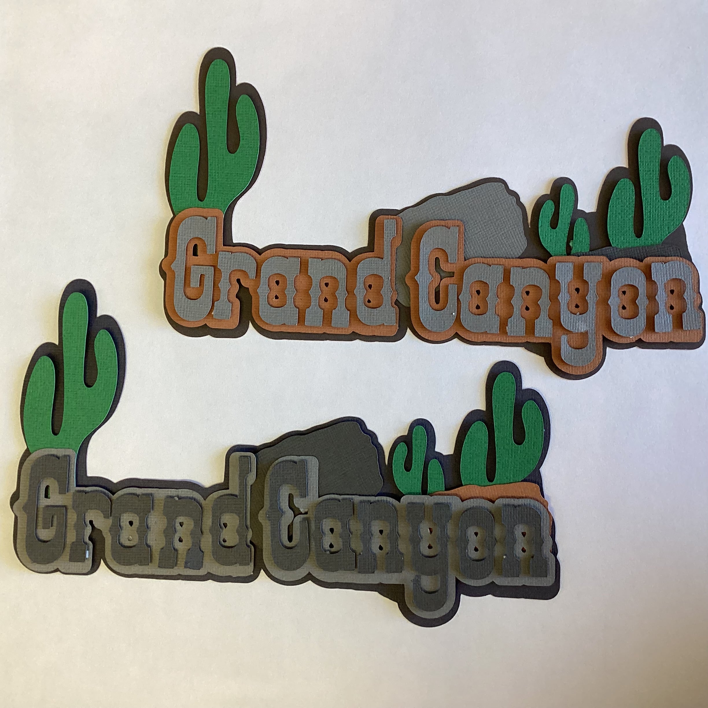 Scrapbooksrus CACTUS GRAND CANYON Title National Park Diecut