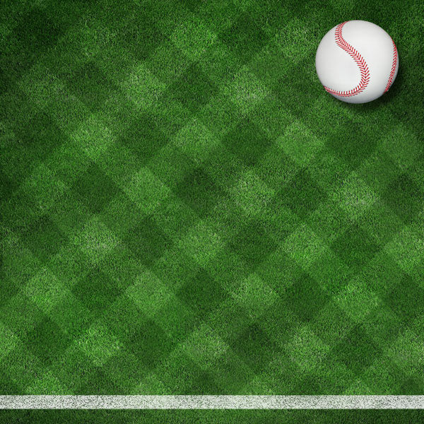 Scrapbook Customs BASEBALL ON FIELD 12X12 Scrapbook Paper Sports 2pc