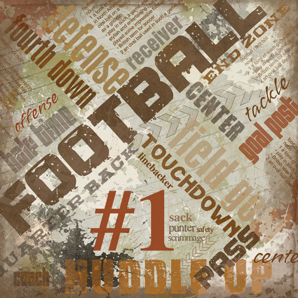 Scrapbook Customs FOOTBALL EXTREME 12&quot;X12&quot; Scrapbook Kit