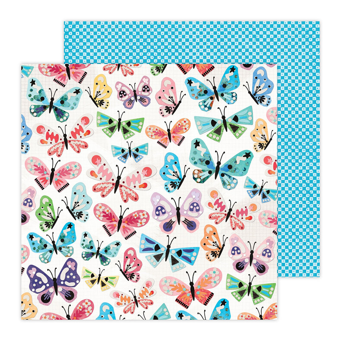 49 and Market Vicki Boutin CUT & PASTE 5 12”X12” Scrapbook Paper