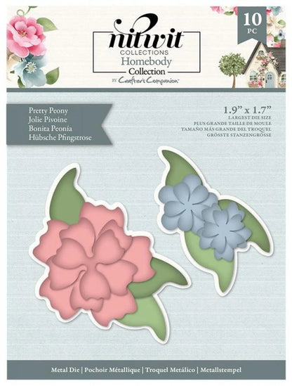 Nitwit Homebody PRETTY PEONY Metal Die 10pc
