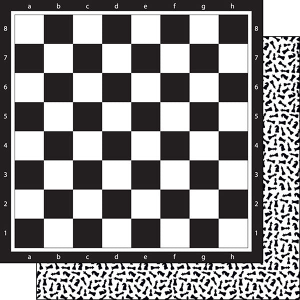 Scrapbooksrus CHESS KIT 12&quot;x12&quot; Scrapbook Paper Stickers 3pc