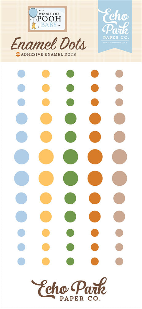 Echo Park WINNIE THE POOH BABY Adhesive Enamel Dots