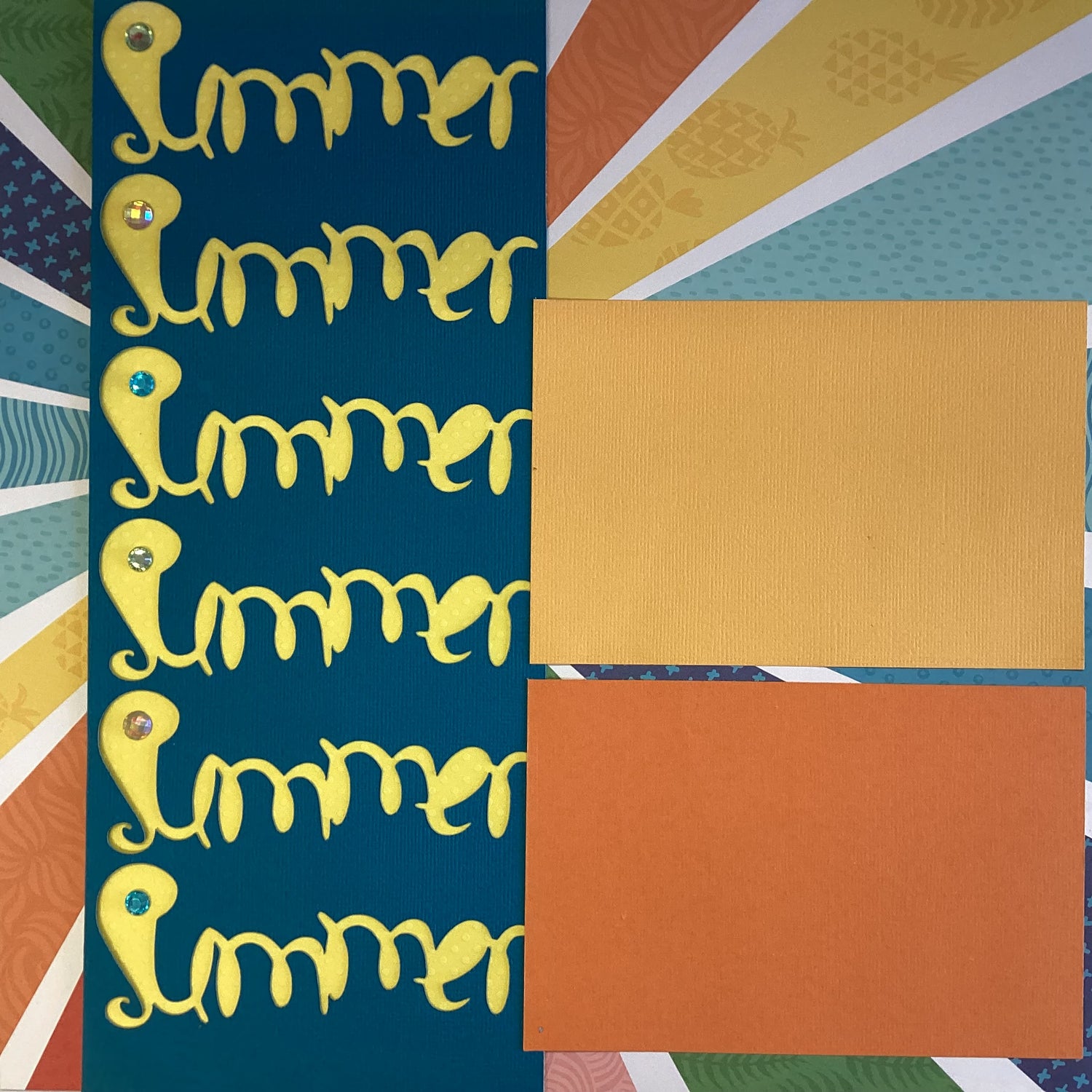 Premade SUMMER SUMMER SUMMER 12&quot;x12&quot; Scrapbook Page