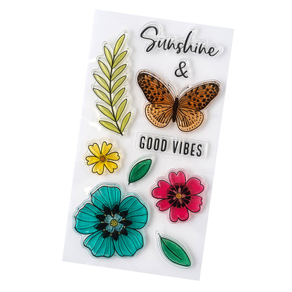 Vicki Boutin WHERE TO NEXT Sunshine &amp; Good Vibes Stamps 10pc