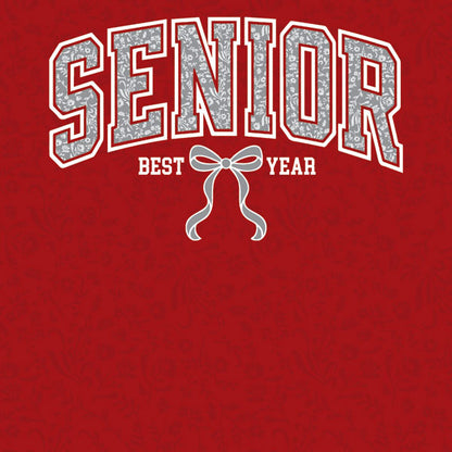 Scrapbook Customs Senior Bow DARK RED DARK GREY 12”X12”Scrapbook Paper