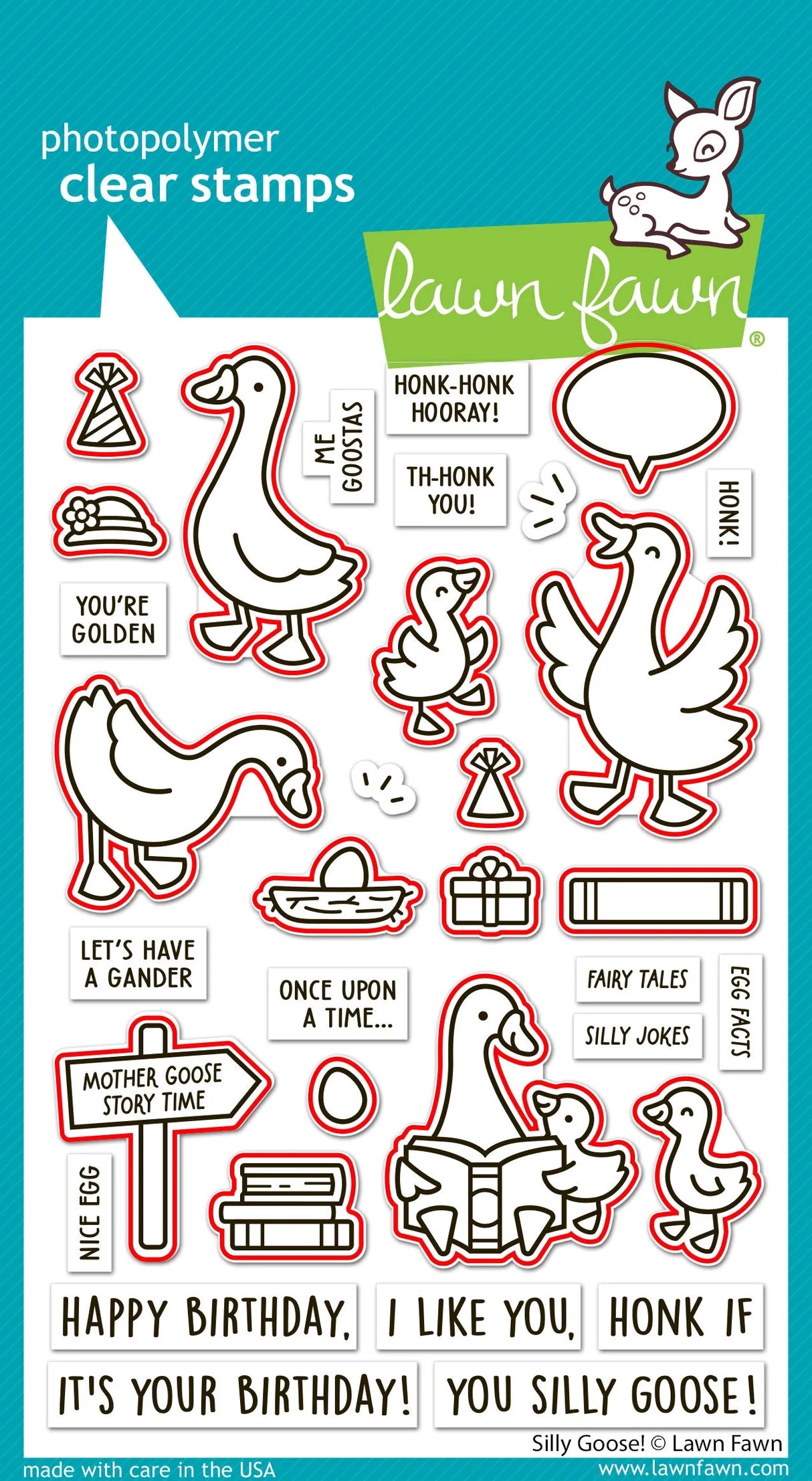 Lawn Fawn SILLY GOOSE Stamp &amp; Die Set
