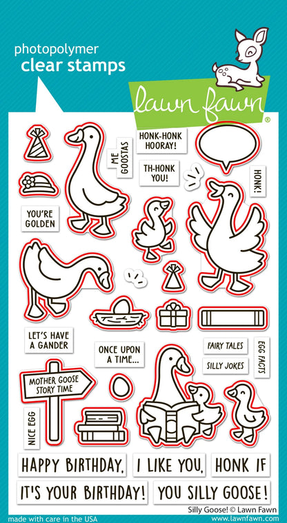 Lawn Fawn SILLY GOOSE Stamp &amp; Die Set