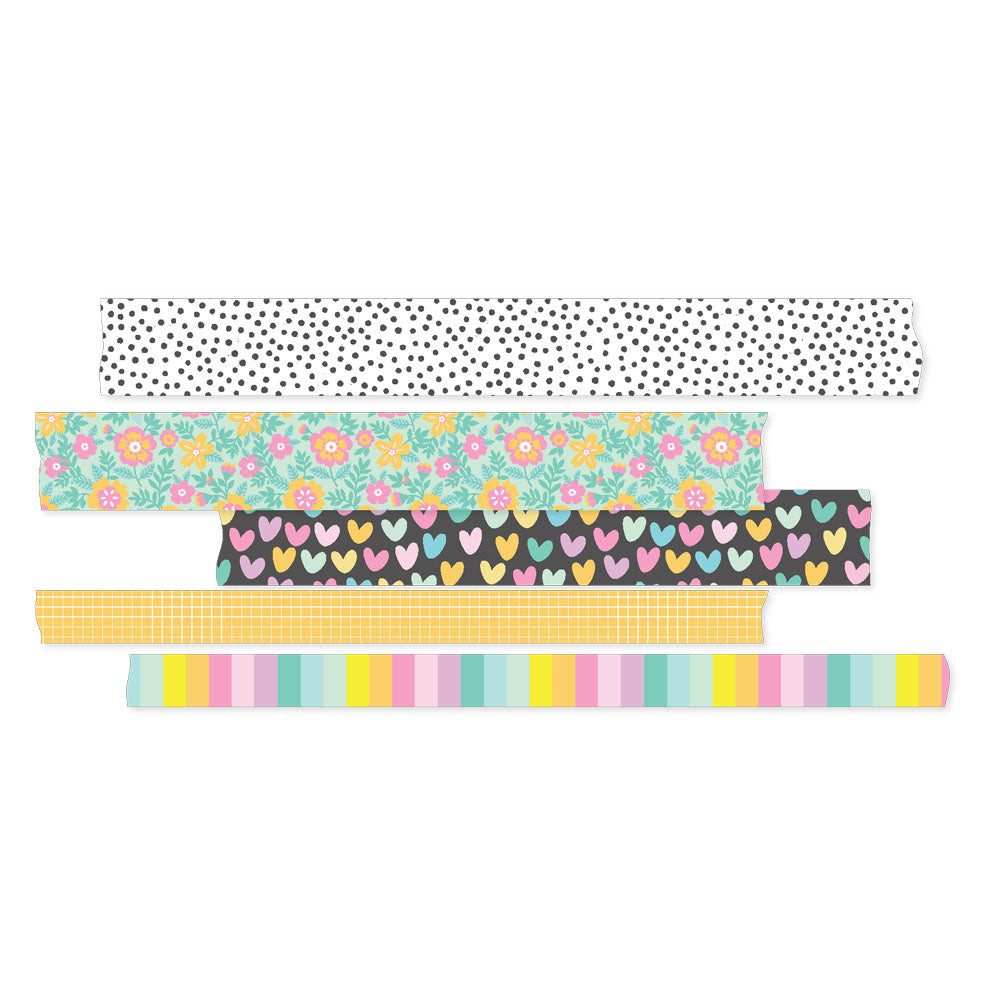 Simple Stories CRAFTY THINGS Washi Tape 5 Rolls