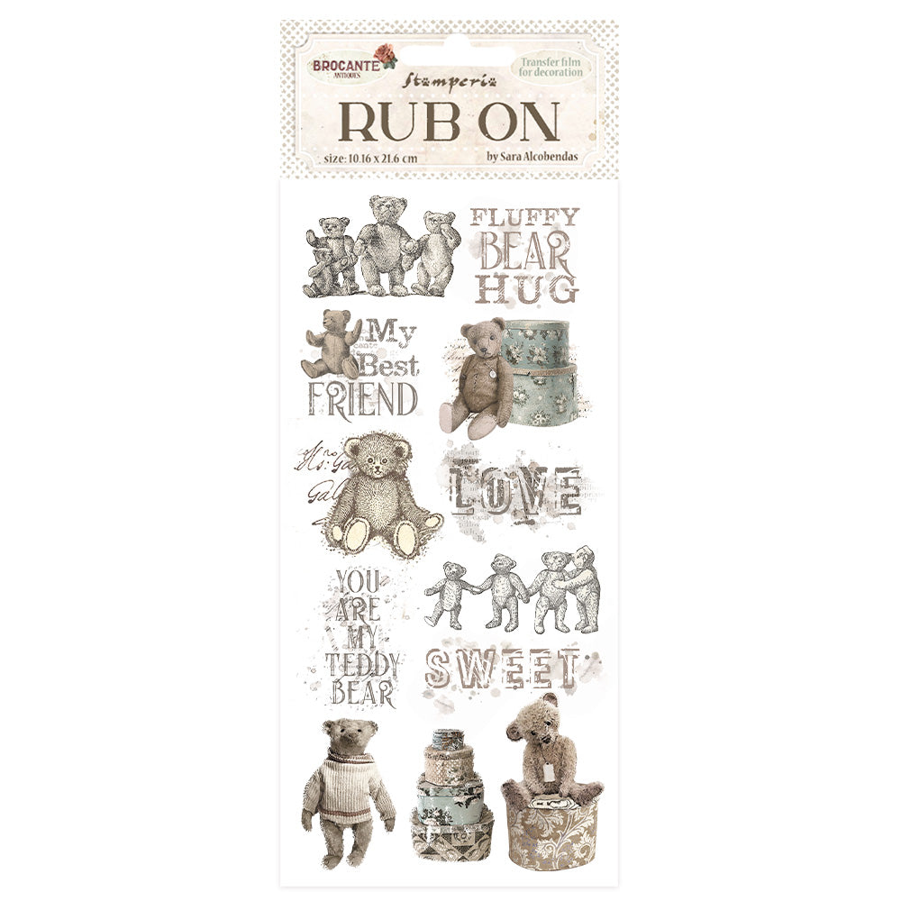 Stamperia BROCANTE ANTIQUES RUB ON Rubon sheet