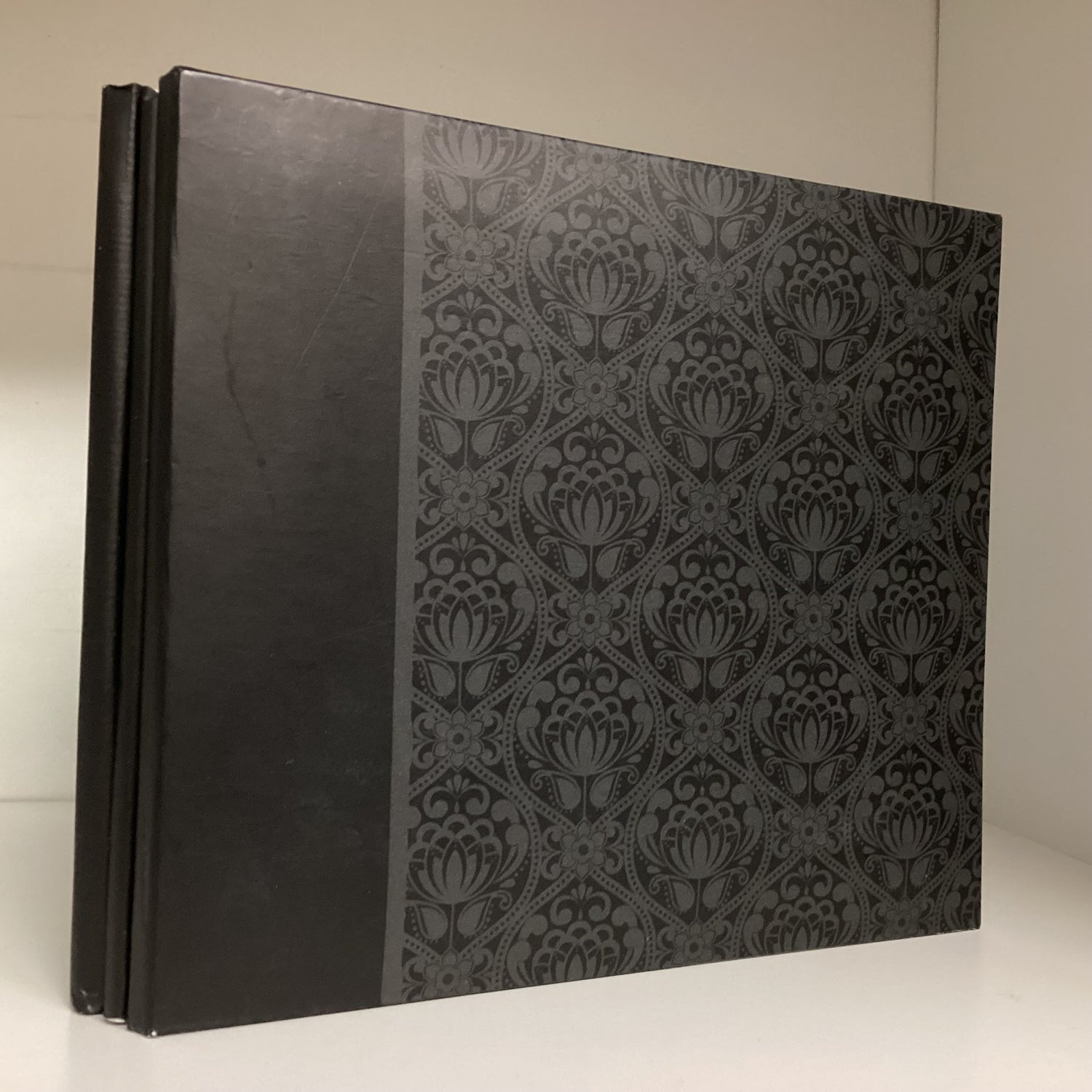 Postbound Album BLACK FLORAL BORDER 6&quot;X6&quot; Scrapbook Memory Book