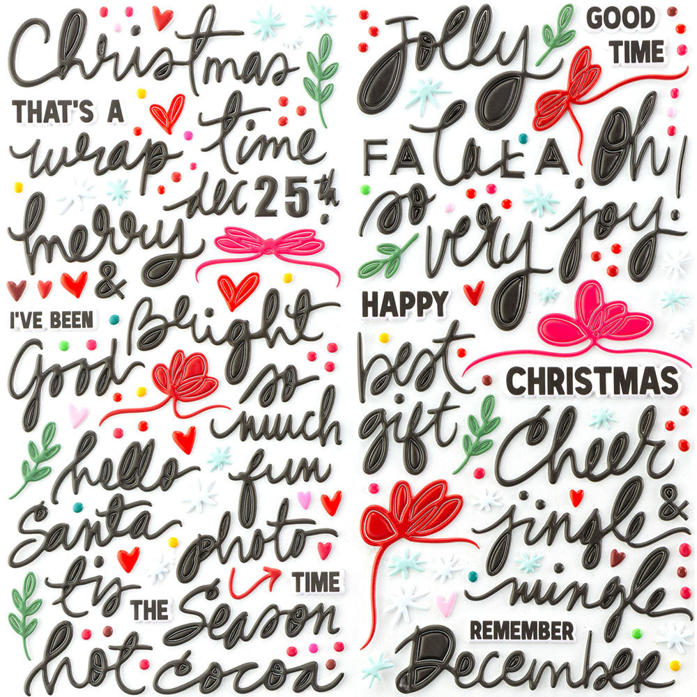 49 and Market Vicki Boutin MISTLETOE &amp; MEMORIES Puffy Stickers