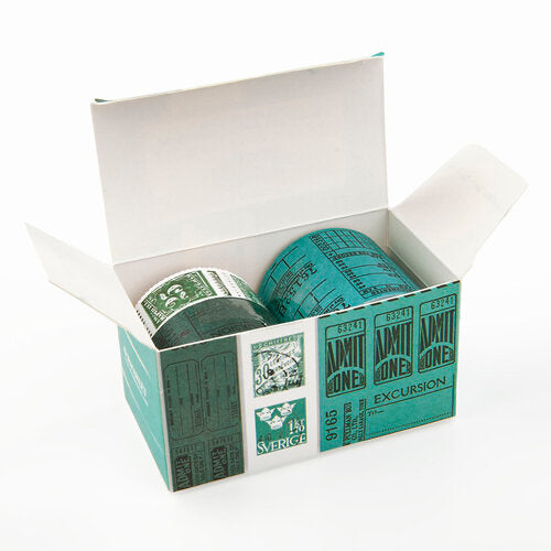 49 and Market Vintage Bits TICKET ESSENTIALS LAGOON Perforated Tickets & Stamps 3 Rolls