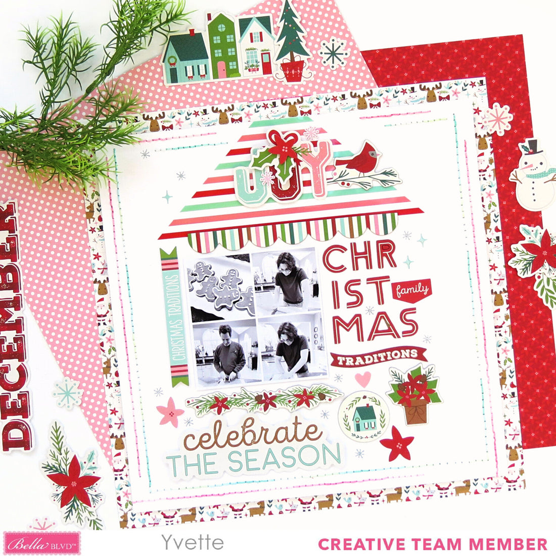 Bella Blvd Merry Little Christmas ICONS CIAO CHIP 12"X12"