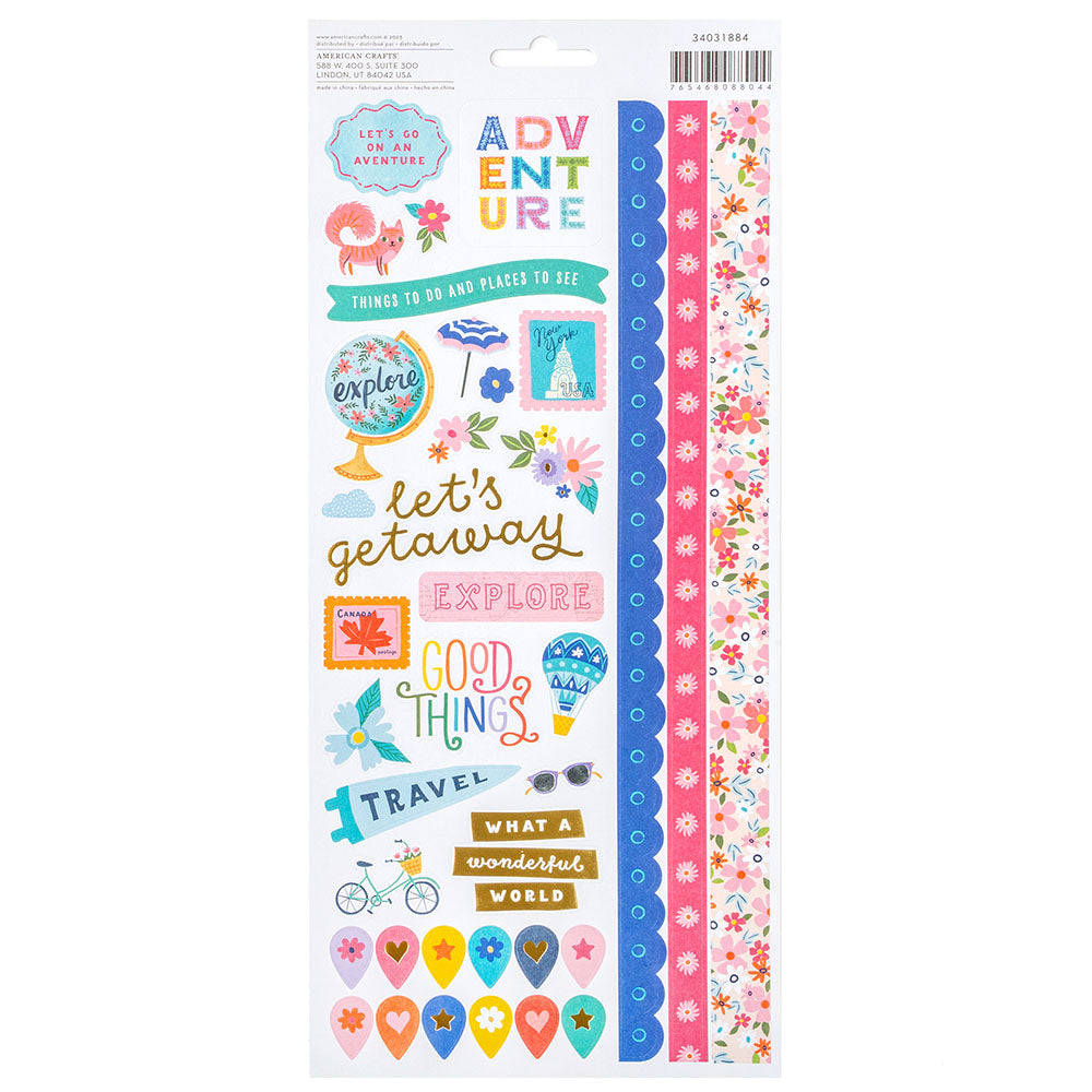 Paige Evans ADVENTUROUS Stickers 81pc