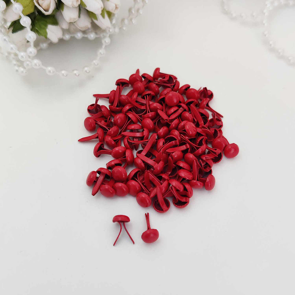 Dress My Craft CHRIMSON RED Colored Brads 100pcs