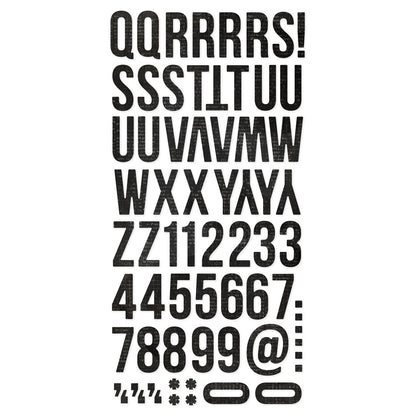 Simple Stories Essentials FOAM ALPHAS VINTAGE BLACK Letter Stickers