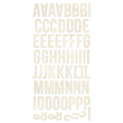 Simple Stories Essentials FOAM ALPHAS VINTAGE CREAM Letter Stickers