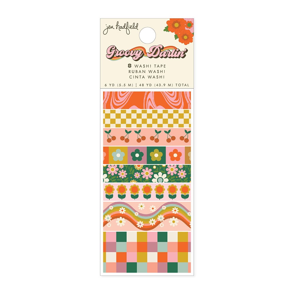 Jen Hadfield GROOVY DARLIN’ Washi Tape 8pc