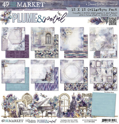 49 and Market PLUME &amp; PETAL 12”X12” Collection Paper Pack