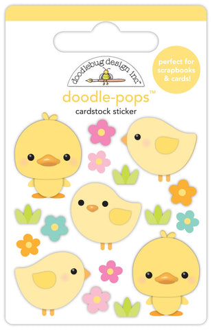 Doodlebug Bunny Hop Doodle-Pops SPRINGTIME PEEPS 3D Stickers