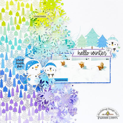 Doodlebug SNOW MUCH FUN Puffy Icons Stickers 177pc