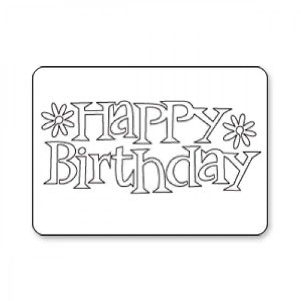 Sizzix Simple Impressions PHRASE HAPPY BIRTHDAY Embossing Folder