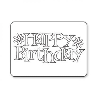 Sizzix Simple Impressions PHRASE HAPPY BIRTHDAY Embossing Folder