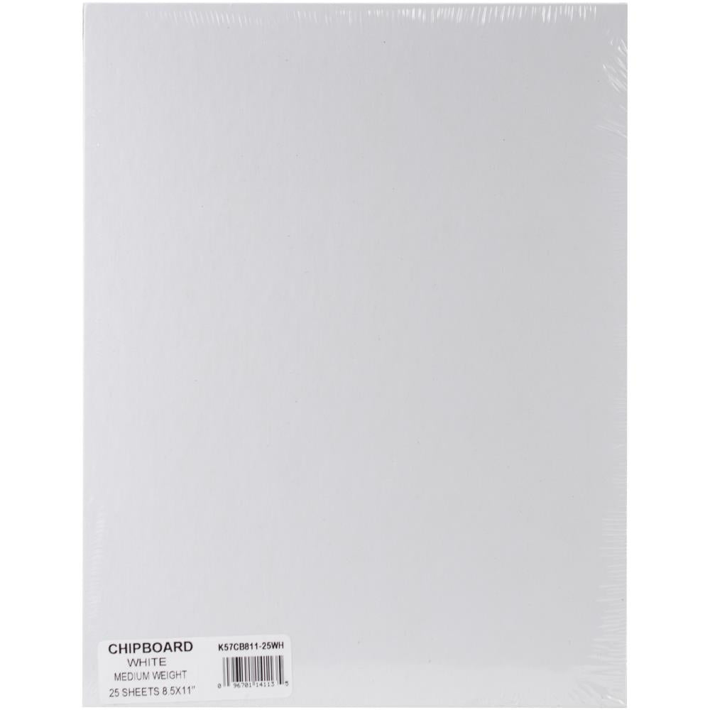 Grafik Blank Medium Weight WHITE CHIPBOARD 8.5”x11” Sheet