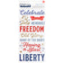 American Crafts Thickers FLAGS FRILLS Foam Phrase Stickers