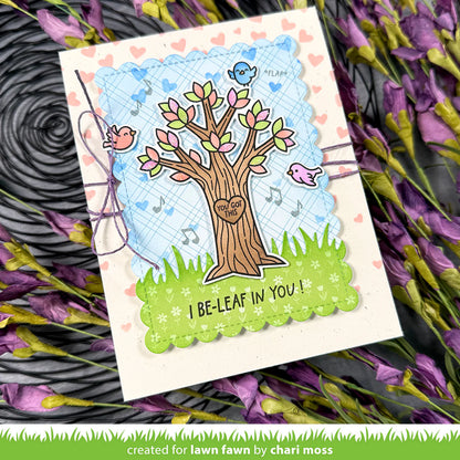Lawn Fawn HEART TREE Stamp &amp; Die Set