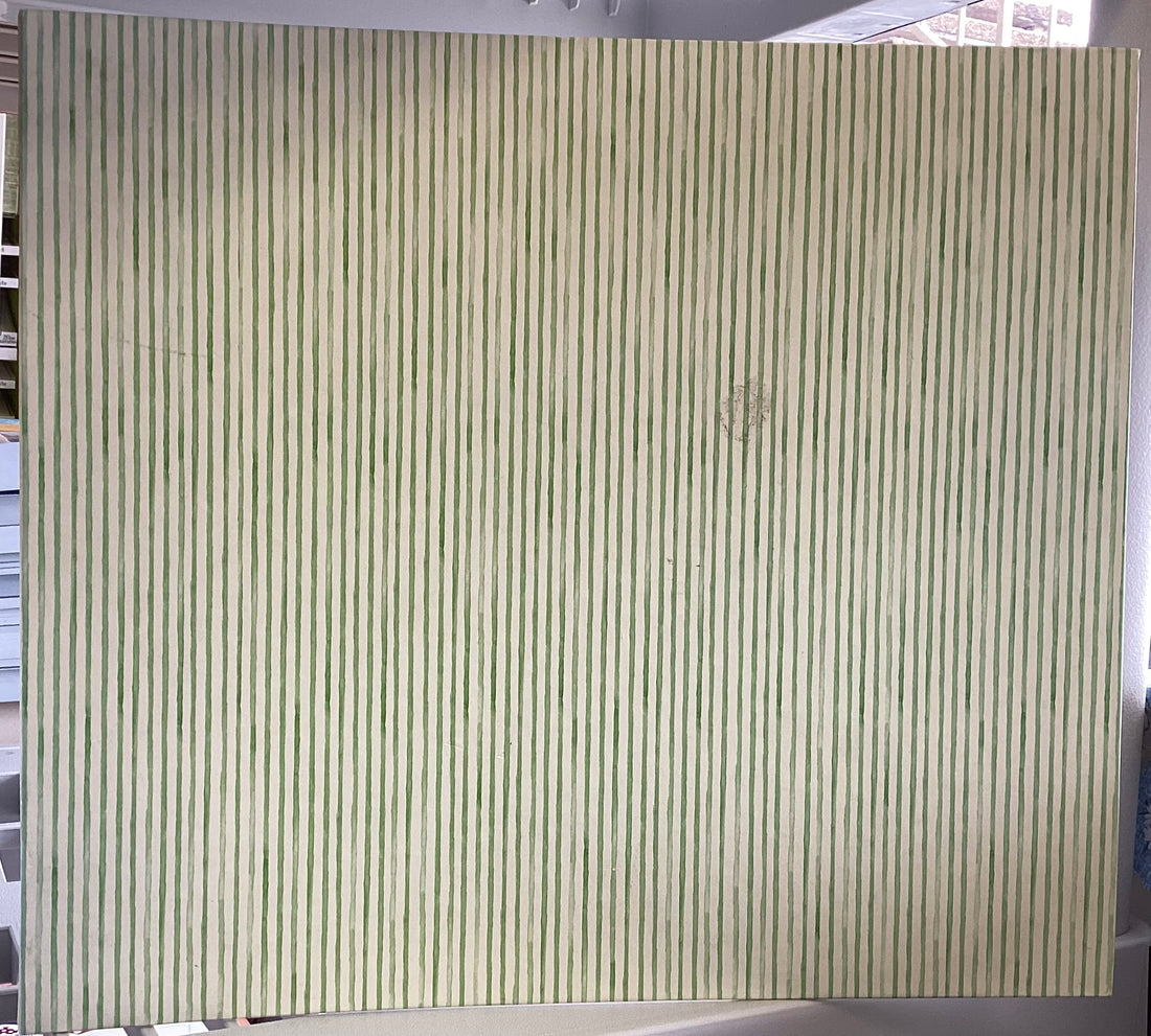 GREEN STRIPES 12”x12” Scrapbook Album
