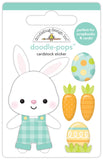 Doodlebug Bunny Hop Doodle-Pops MR. COTTONTAIL 3D Stickers