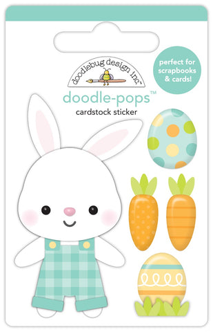 Doodlebug Bunny Hop Doodle-Pops MR. COTTONTAIL 3D Stickers