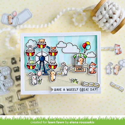 Lawn Fawn WHEELY GREAT DAY Stamp &amp; Die Set
