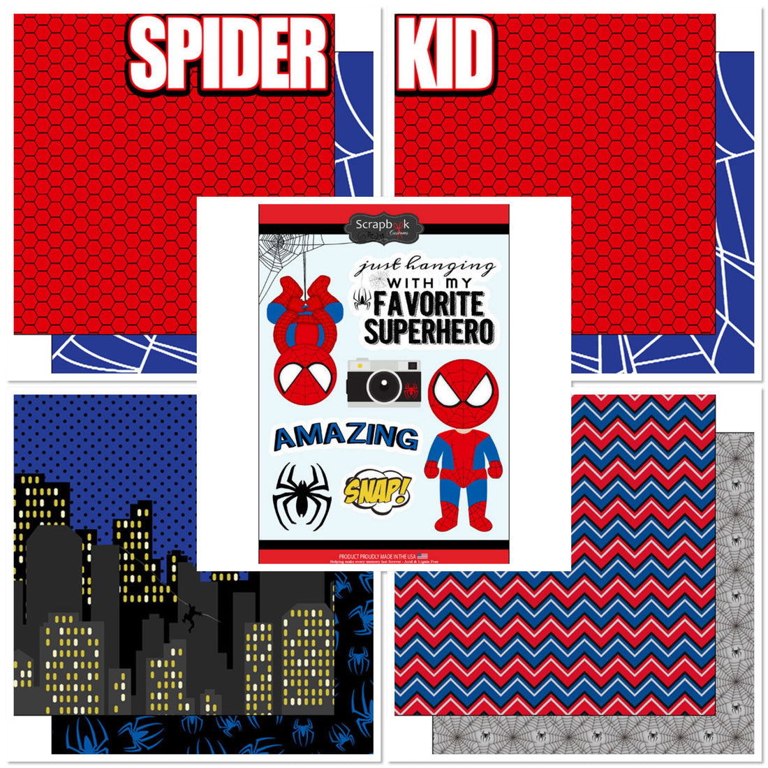 Superhero SPIDER KID 12”X12” Scrapbook Kit
