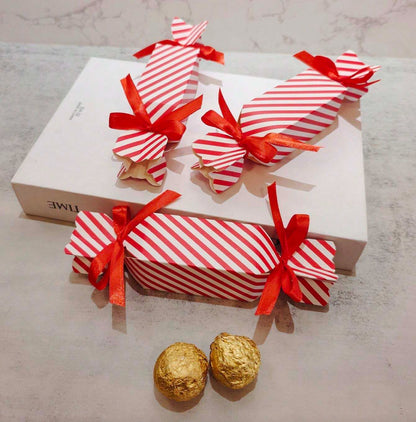 Scrapbooksrus CANDY BOX Christmas Red Stripe Favor