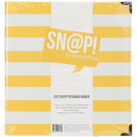 Sn@p Studio by Simple Stories YELLOW 6”X8” Designer Snap Binder Album