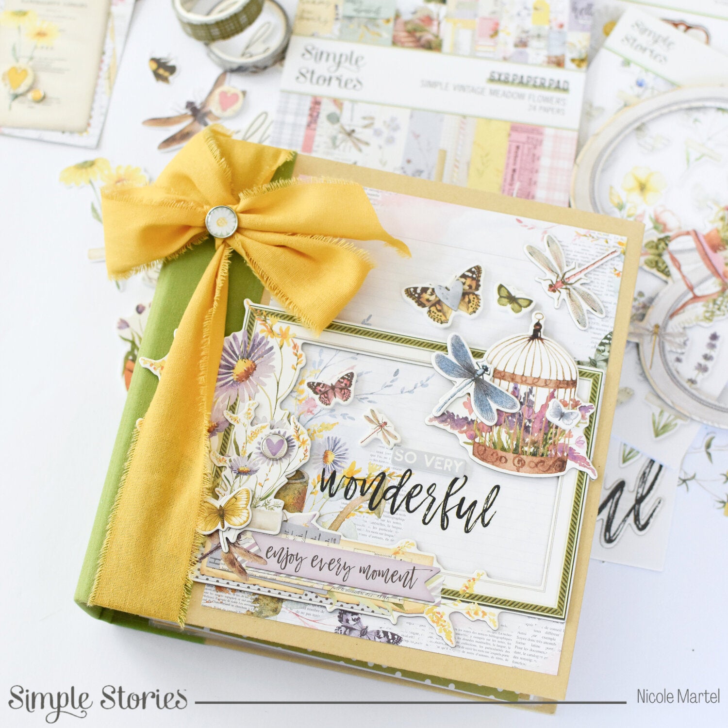 Simple Stories Simple Pages SIMPLE VINTAGE MEADOW FLOWERS Page Pieces