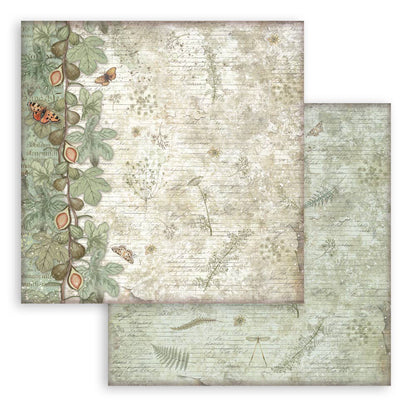 Stamperia HERBARIUM SILVAE 12”X12” Maxi Backgrounds Paper Pad