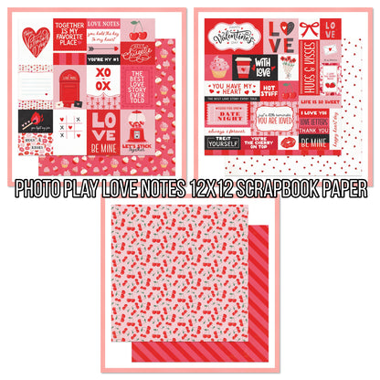 Photoplay LOVE NOTES 12X12 Scrapbook Paper