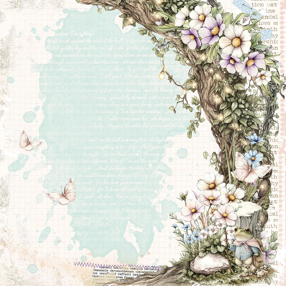49 and Market The Looking Glass REFLECTED TALES 12X12 Scrapbook Paper