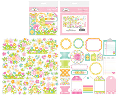 Doodlebug Bunny Hop BITS &amp; PIECES Diecuts Spring Easter