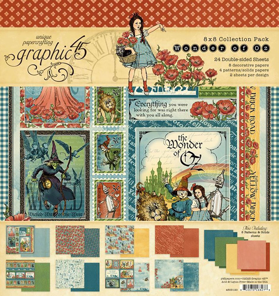 Graphic 45 WONDER OF OZ 8X8 Collection Pack