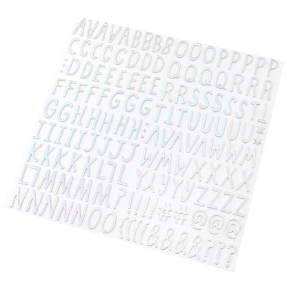 Thickers Crate Paper SURPRISE IRIDESCENT Foil Foam Letter Stickers