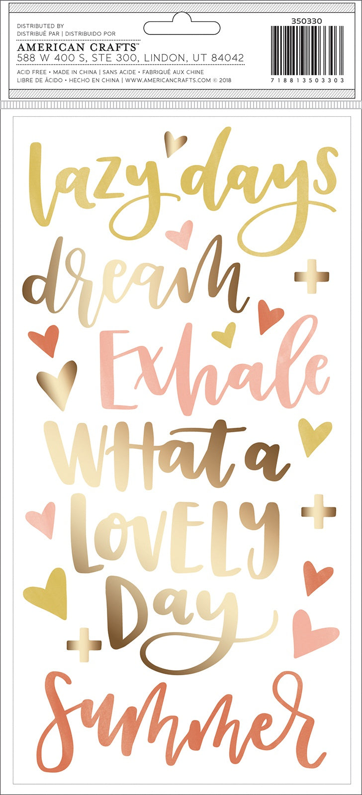 Thickers One Canoe Two GOLDENROD Chipboard Phrase Stickers