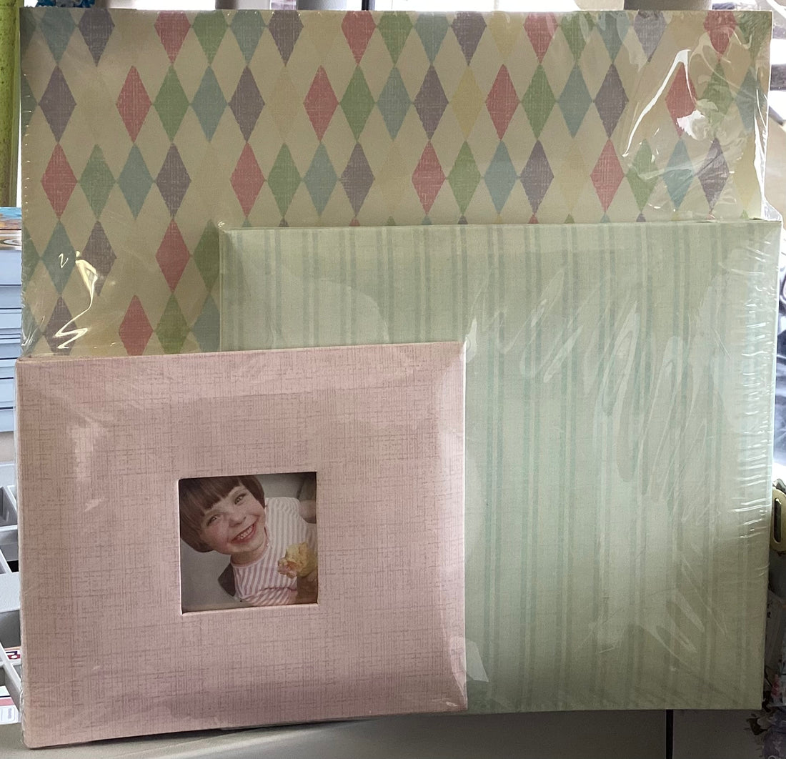 Scrapbooksrus PASTEL 3 ALBUM SET 12X12 &amp; 8X8 &amp; 6X6 Postbound Scrapbooks