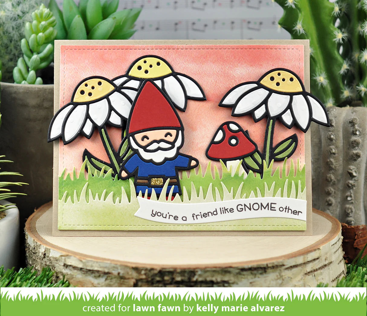 Lawn Cuts DELIGHTFUL DAISY Custom Craft Dies 2pc
