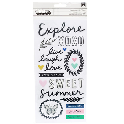 Thickers Maggie Holmes Sunny Days SUMMERTIME Glossy Puffy Stickers 65pc