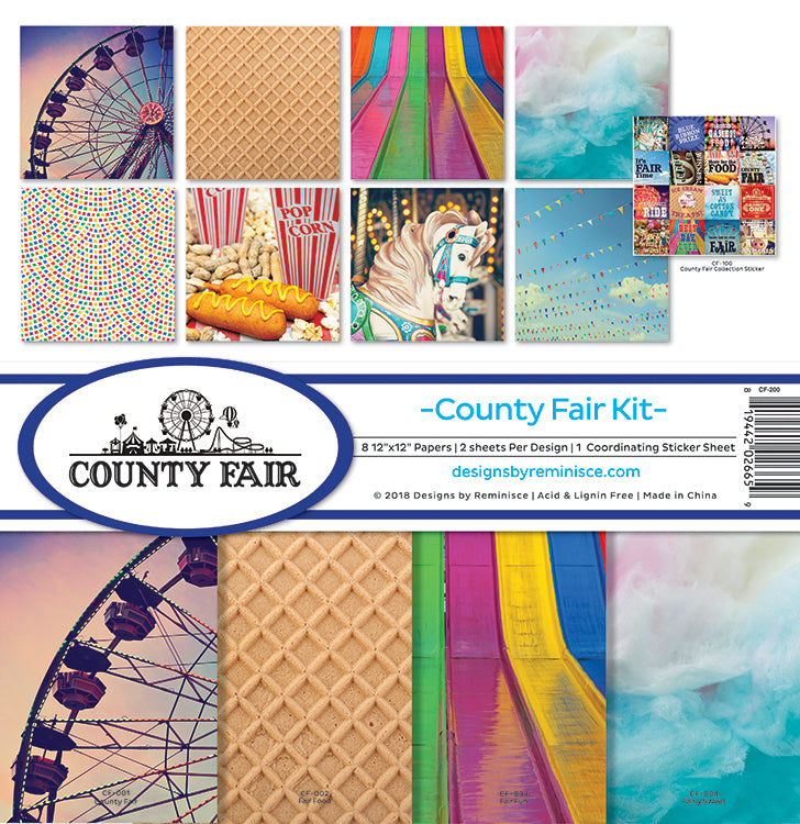 Reminisce COUNTY FAIR 12&quot;X12&quot; Scrapbook Kit 9pc